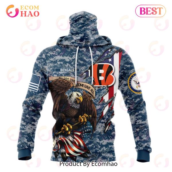 NFL Cincinnati Bengals Honor US Navy Veterans 3D Hoodie