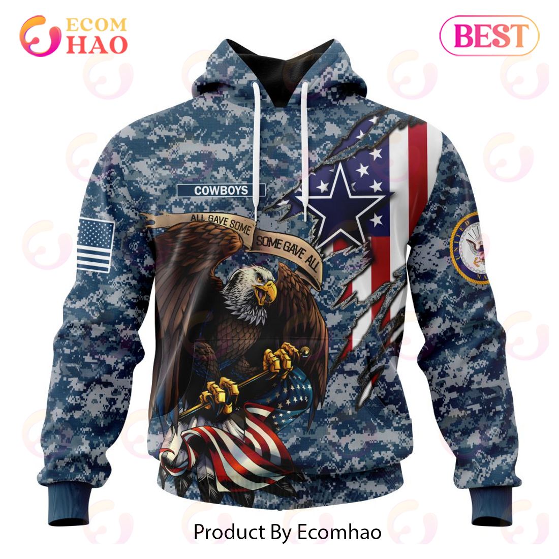 Cowboys Veterans Hoodie Factory Sale -  1693515164