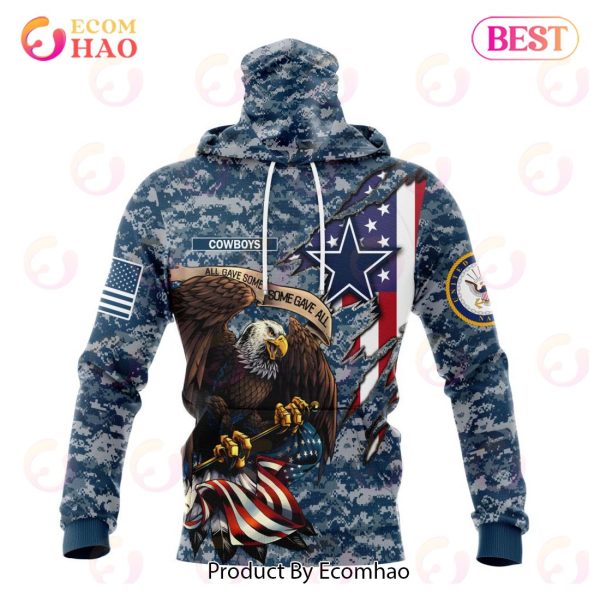 NFL Dallas Cowboys Honor US Navy Veterans 3D Hoodie - Ecomhao Store