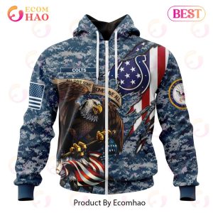 NFL Indianapolis Colts Honor US Navy Veterans 3D Hoodie