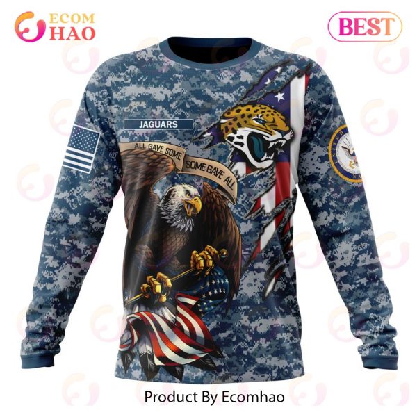 NFL Jacksonville Jaguars Honor US Navy Veterans 3D Hoodie