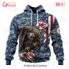 NFL Las Vegas Raiders Honor US Navy Veterans 3D Hoodie