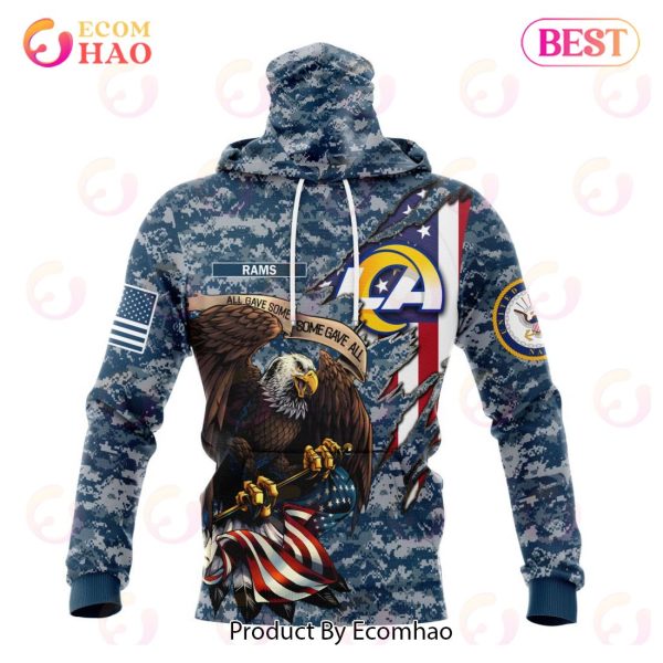 NFL Los Angeles Rams Honor US Navy Veterans 3D Hoodie