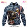 NFL New England Patriots Honor US Navy Veterans 3D Hoodie