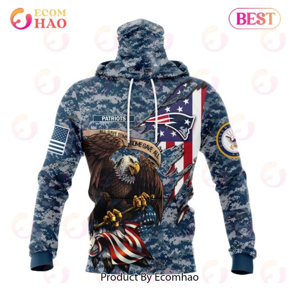 NFL New England Patriots Honor US Navy Veterans 3D Hoodie