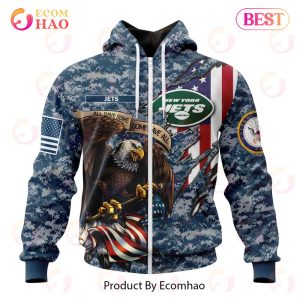 NFL New York Jets Honor US Navy Veterans 3D Hoodie