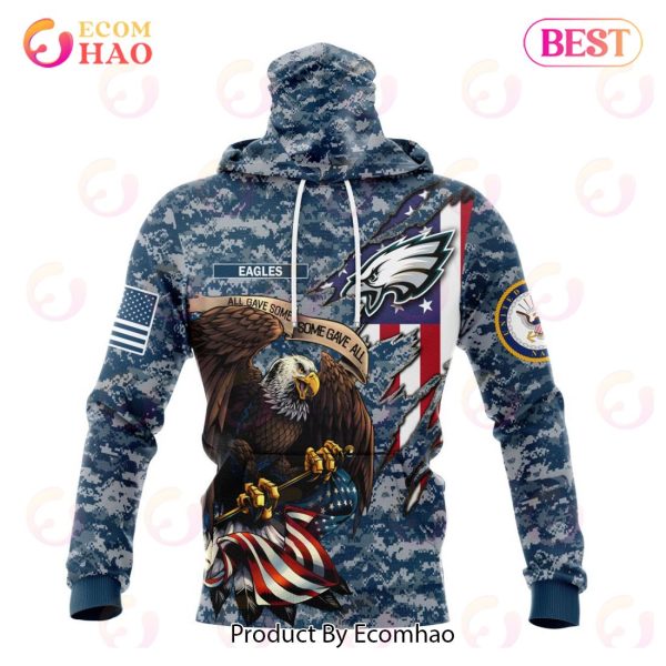 NFL Philadelphia Eagles Honor US Navy Veterans 3D Hoodie