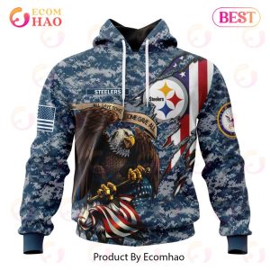 NFL Pittsburgh Steelers Honor US Navy Veterans 3D Hoodie