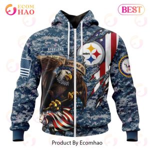 NFL Pittsburgh Steelers Honor US Navy Veterans 3D Hoodie