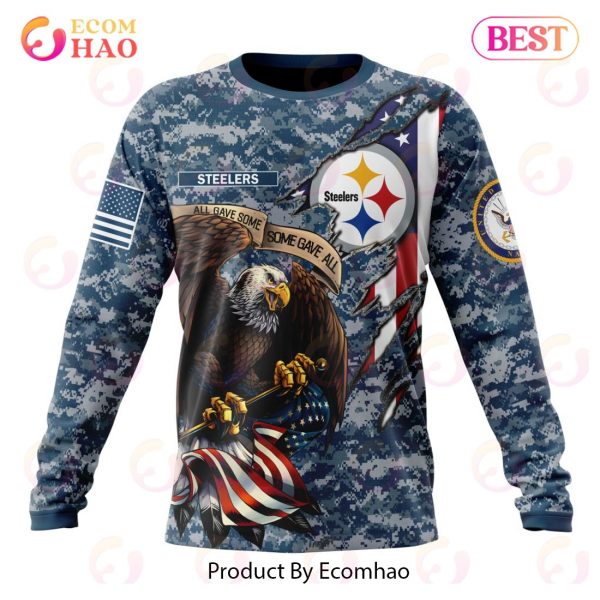 NFL Pittsburgh Steelers Honor US Navy Veterans 3D Hoodie
