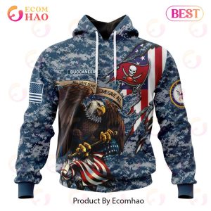 NFL Tampa Bay Buccaneers Honor US Navy Veterans 3D Hoodie