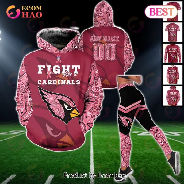 Arizona Cardinals Crucial Catch Custom Your Name & Number Breast Cancer Awareness Month 3D Hoodie
