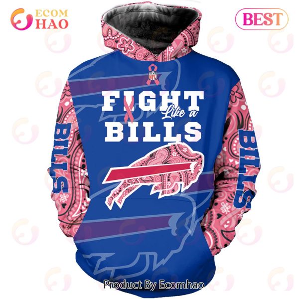 Buffalo Bills Crucial Catch Custom Your Name & Number Breast Cancer Awareness Month 3D Hoodie