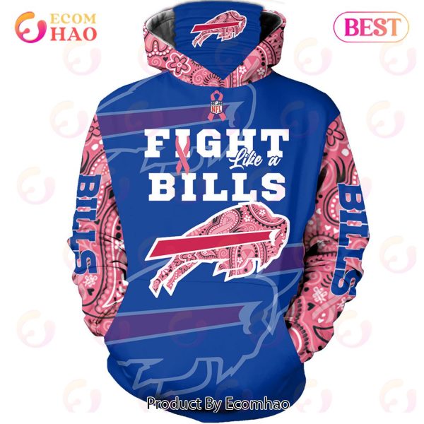 Buffalo Bills Crucial Catch Custom Your Name & Number Breast Cancer Awareness Month 3D Hoodie