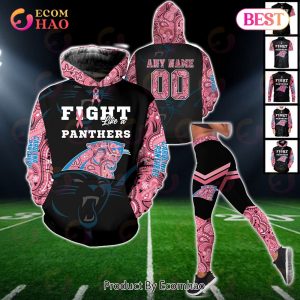 Carolina Panthers Crucial Catch Custom Your Name & Number Breast Cancer Awareness Month 3D Hoodie