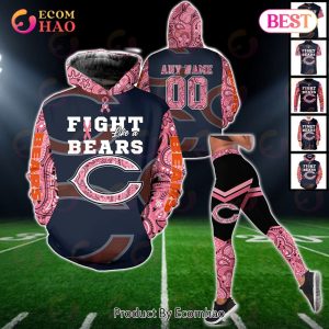 Chicago Bears Crucial Catch Custom Your Name & Number Breast Cancer Awareness Month 3D Hoodie