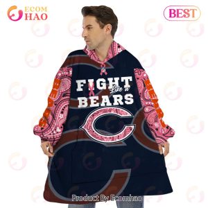 Chicago Bears Crucial Catch Custom Your Name & Number Breast Cancer Awareness Month 3D Hoodie