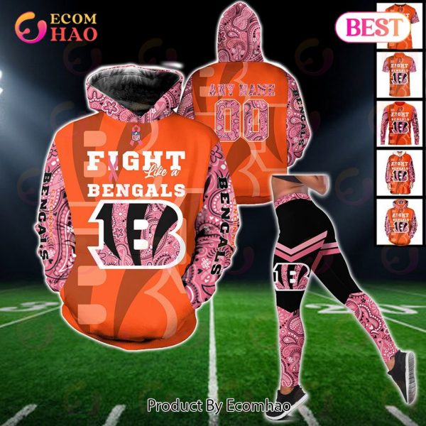 Cincinnati Bengals Crucial Catch Custom Your Name & Number Breast Cancer Awareness Month 3D Hoodie