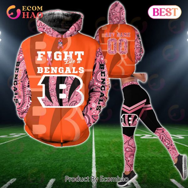Cincinnati Bengals Crucial Catch Custom Your Name & Number Breast Cancer Awareness Month 3D Hoodie