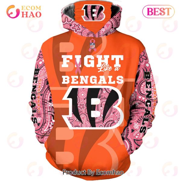 Cincinnati Bengals Crucial Catch Custom Your Name & Number Breast Cancer Awareness Month 3D Hoodie