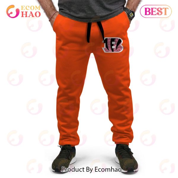 Cincinnati Bengals Crucial Catch Custom Your Name & Number Breast Cancer Awareness Month 3D Hoodie
