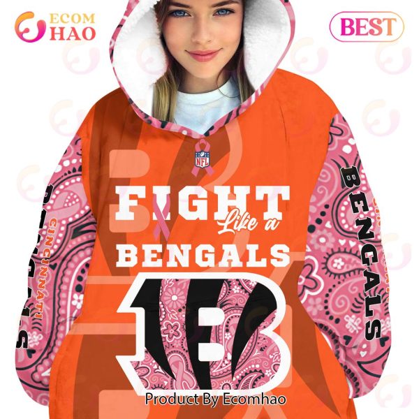Cincinnati Bengals Crucial Catch Custom Your Name & Number Breast Cancer Awareness Month 3D Hoodie