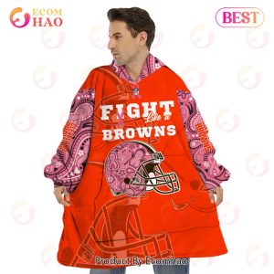 Cleveland Browns Crucial Catch Custom Your Name & Number Breast Cancer Awareness Month 3D Hoodie