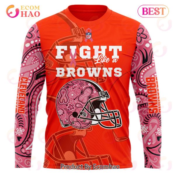 Personalized Cleveland Browns Breast Cancer Awareness 3D Shirt, Hoodie -  LIMITED EDITION