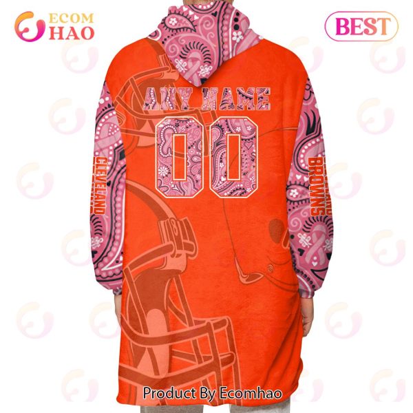 Cleveland Browns Crucial Catch Custom Your Name & Number Breast Cancer Awareness Month 3D Hoodie