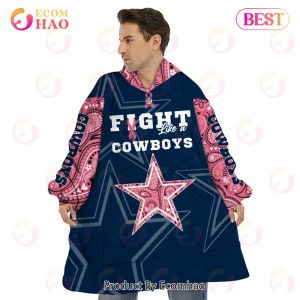Dallas Cowboys Crucial Catch Custom Your Name & Number Breast Cancer Awareness Month 3D Hoodie