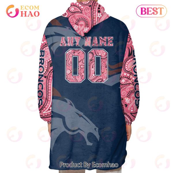 Denver Broncos Crucial Catch Custom Your Name & Number Breast Cancer Awareness Month 3D Hoodie