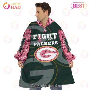 Green Bay Packers Crucial Catch Custom Your Name & Number Breast Cancer Awareness Month 3D Hoodie