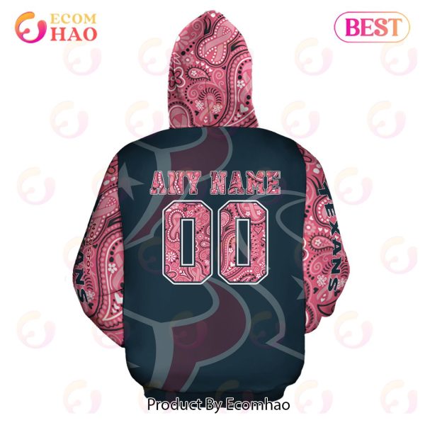 Houston Texans Crucial Catch Custom Your Name & Number Breast Cancer  Awareness Month 3D Hoodie - Ecomhao Store