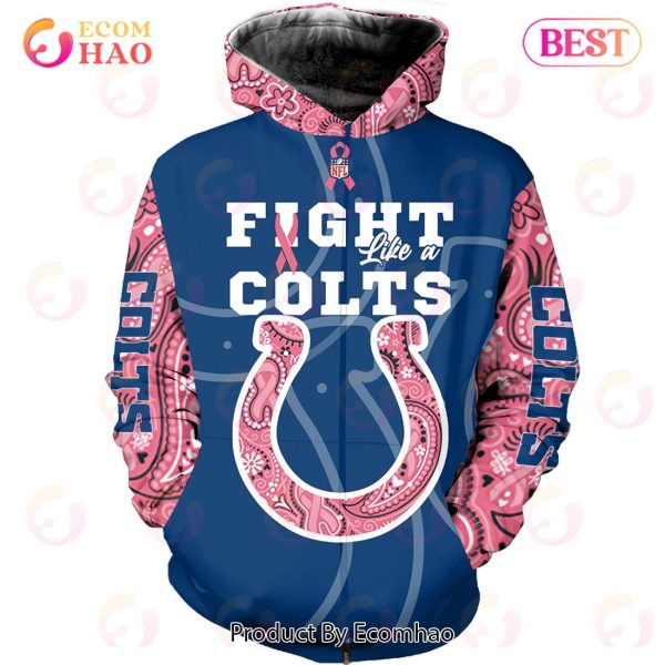 NFL Indianapolis Colts Personalized Special Design Paisley Design We Wear  Pink Breast Cancer Hoodie T Shirt - Growkoc