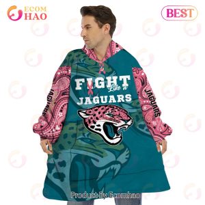 Jacksonville Jaguars Crucial Catch Custom Your Name & Number Breast Cancer Awareness Month 3D Hoodie