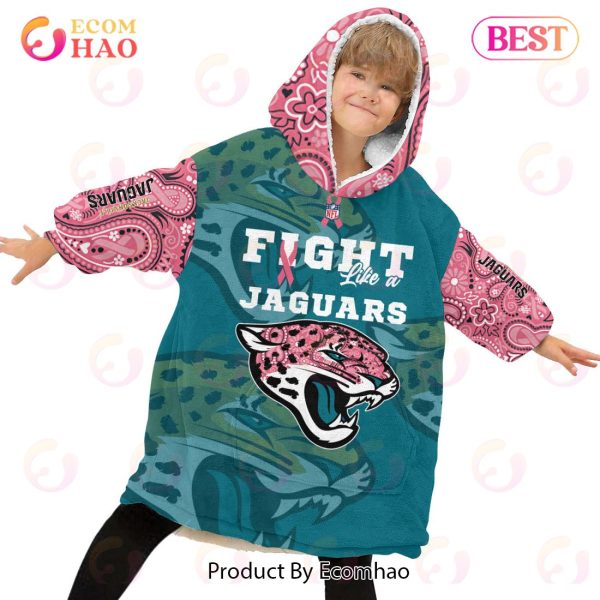 Jacksonville Jaguars Crucial Catch Custom Your Name & Number Breast Cancer Awareness Month 3D Hoodie