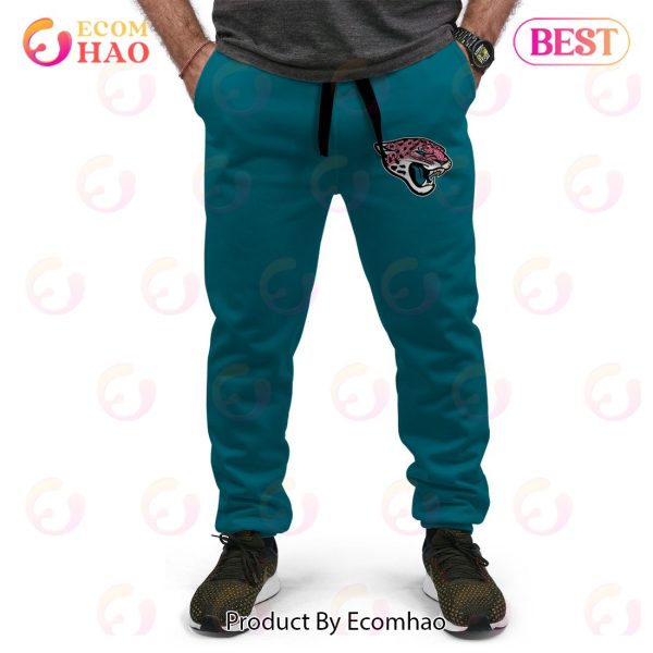 Jacksonville Jaguars Crucial Catch Custom Your Name & Number Breast Cancer Awareness Month 3D Hoodie