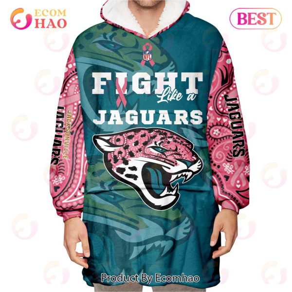 Jacksonville Jaguars Crucial Catch Custom Your Name & Number Breast Cancer Awareness Month 3D Hoodie