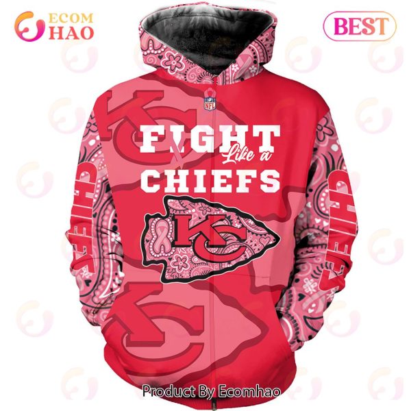 Kansas City Chiefs Crucial Catch Custom Your Name & Number Breast Cancer Awareness Month 3D Hoodie
