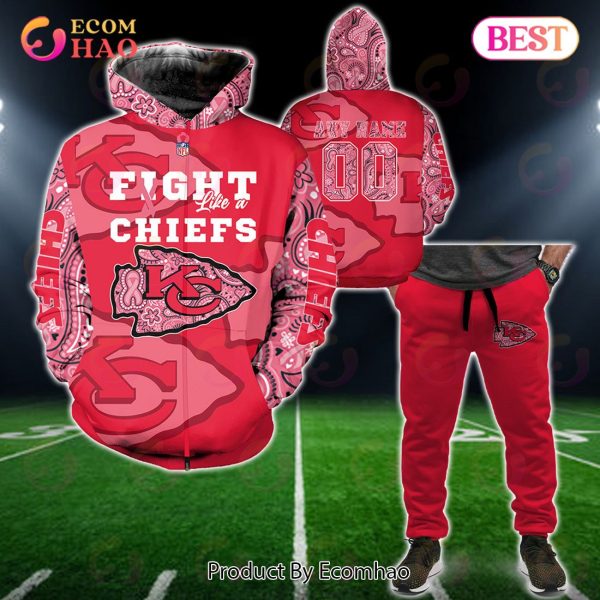 Kansas City Chiefs Crucial Catch Custom Your Name & Number Breast Cancer Awareness Month 3D Hoodie