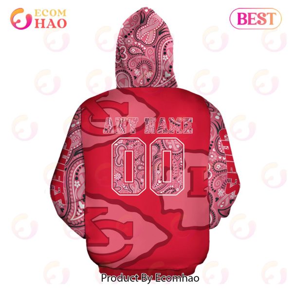 Kansas City Chiefs Crucial Catch Custom Your Name & Number Breast Cancer Awareness Month 3D Hoodie
