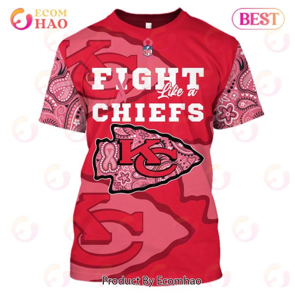 Kansas City Chiefs Crucial Catch Custom Your Name & Number Breast Cancer Awareness Month 3D Hoodie