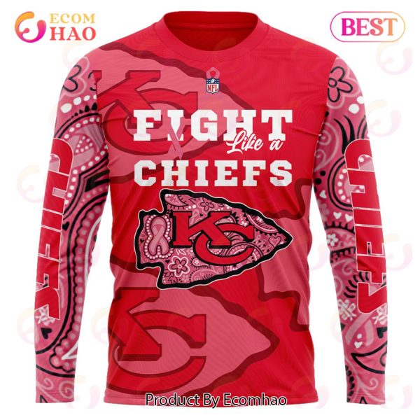 Kansas City Chiefs Crucial Catch Custom Your Name & Number Breast Cancer Awareness Month 3D Hoodie