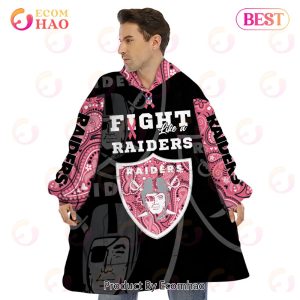 Las Vegas Raiders Crucial Catch Custom Your Name & Number Breast Cancer Awareness Month 3D Hoodie
