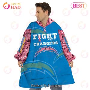 Los Angeles Chargers Crucial Catch Custom Your Name & Number Breast Cancer Awareness Month 3D Hoodie