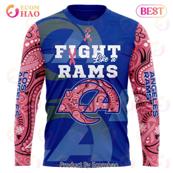 Los Angeles Rams Crucial Catch Custom Your Name & Number Breast Cancer  Awareness Month 3D Hoodie - Ecomhao Store