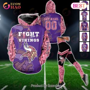 Minnesota Vikings Crucial Catch Custom Your Name & Number Breast Cancer Awareness Month 3D Hoodie