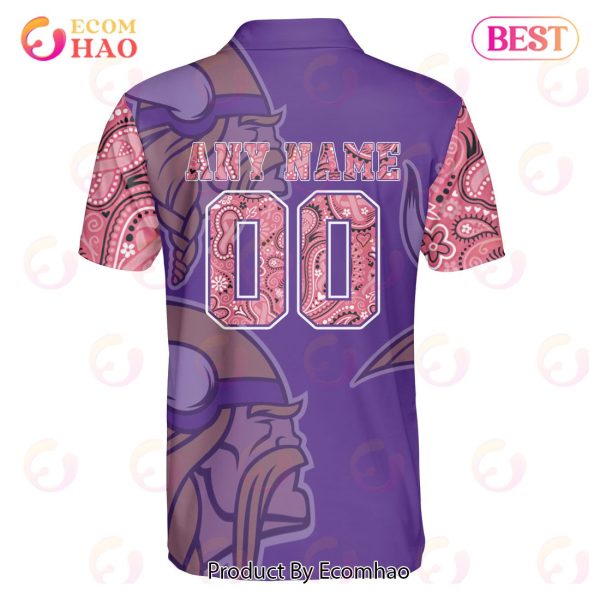 Minnesota Vikings Crucial Catch Custom Your Name & Number Breast Cancer Awareness Month 3D Hoodie