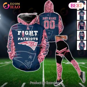 New England Patriots Crucial Catch Custom Your Name & Number Breast Cancer Awareness Month 3D Hoodie
