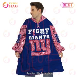 New York Giants Crucial Catch Custom Your Name & Number Breast Cancer Awareness Month 3D Hoodie